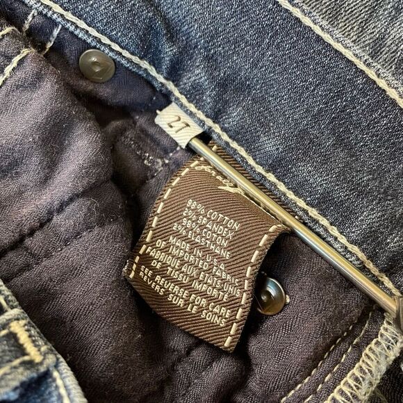 7 For All Mankind Crop Josefina Skinny Boyfriend Capri - Women’s 27 - Picture 9 of 10